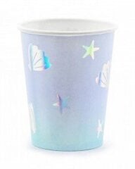 Vienkartiniai puodeliai Jūros deimantai 220 ml, 6 vnt kaina ir informacija | Vienkartiniai indai šventėms | pigu.lt