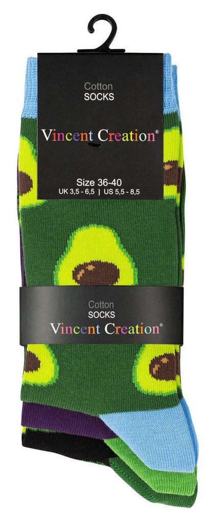 Unisex kojinės Vincent Creation avokadai, 3 poros kaina ir informacija | Vyriškos kojinės | pigu.lt