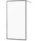 Dušo sienelė Mexen Kioto, chrome/black frame 50,60,70,80,90,100,110,120,130,140x200 cm kaina ir informacija | Dušo durys ir sienelės | pigu.lt