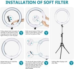 Apšvietimas Neewer Ring light + remote kaina ir informacija | Fotografijos apšvietimo įranga | pigu.lt