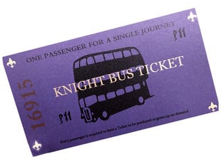 Карточка Ticket Harry Potter Bus ticket цена и информация | Настольные игры, головоломки | pigu.lt