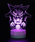 Lempa 3D Led Pokemon Gengar цена и информация | Vaikiški šviestuvai | pigu.lt