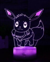 Lempa 3D Led Pokemon Eevee kaina ir informacija | Vaikiški šviestuvai | pigu.lt