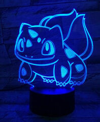 3D лампа Led Pokemon Bulbasaur цена и информация | Детские светильники | pigu.lt
