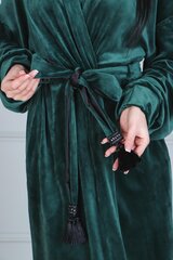 Халат длинный женский велюровый, зеленый цена и информация | Женские халаты | pigu.lt