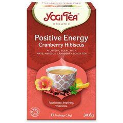 Yogi Tea Positive Energy spanguolių ir kinrožės arbata, 17x1.7 g kaina ir informacija | Arbata | pigu.lt