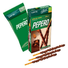 Šokoladu ir iiešutais padengtos lazdelės „Pepero Almond“, 36 g kaina ir informacija | Saldumynai | pigu.lt