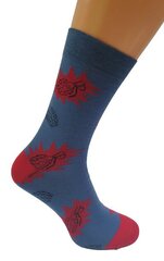 Dryžuotos kojinės vyrams su dizainu Granatas, mėlynos kaina ir informacija | Vyriškos kojinės | pigu.lt