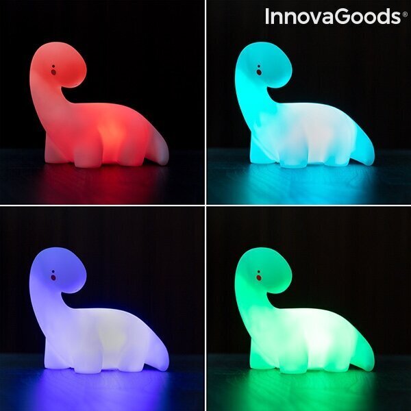 InnovaGoods dinozauro LED daugiaspalvė lempa kaina ir informacija | Staliniai šviestuvai | pigu.lt