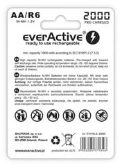 Kraunamos baterijos everActive EVHRL6-2000 kaina ir informacija | Elementai | pigu.lt
