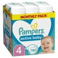 Sauskelnės PAMPERS Active Baby, Monthly Pack, 4 dydis, 9-14 kg, 180 vnt.