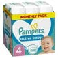 Sauskelnės PAMPERS Active Baby, Monthly Pack, 4 dydis, 9-14 kg, 180 vnt. цена и информация | Sauskelnės | pigu.lt