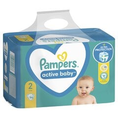 Подгузники Pampers Active Baby GP, размер 2, 4-8 кг, 96 шт. цена и информация | Подгузники | pigu.lt