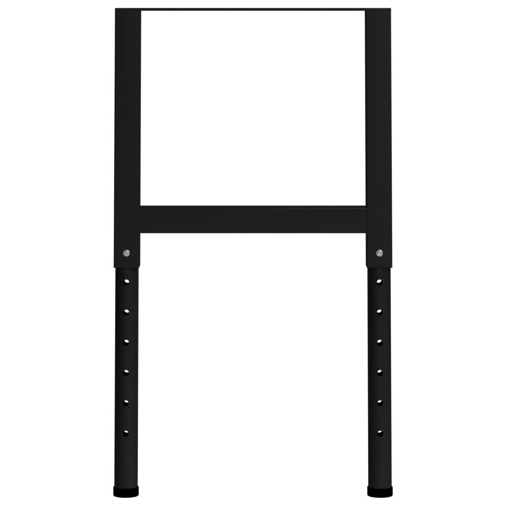 Darbastalio rėmai, 55x(69-95,5) cm, 2 vnt, juodi kaina ir informacija | Kiti priedai baldams | pigu.lt
