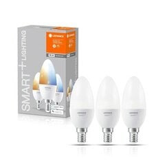 Išmanioji LED lemputė Ledvance Smart Candle E14 5W 470lm, 3 vnt kaina ir informacija | Elektros lemputės | pigu.lt