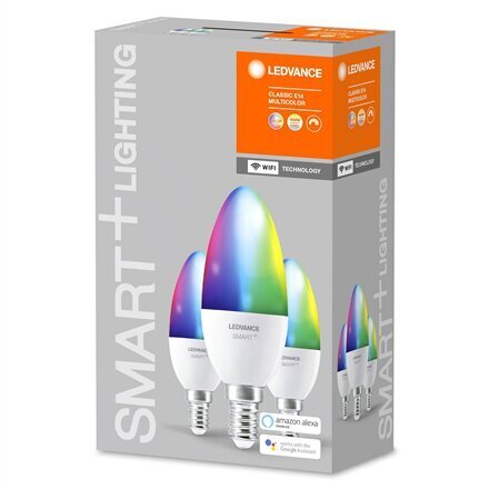 Išmanioji LED lemputė Ledvance Smart Candle E14 5W 470lm, 3 vnt kaina ir informacija | Elektros lemputės | pigu.lt