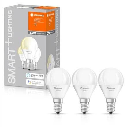 Išmanioji LED lemputė Ledvance Smart Mini bulb E14 5W 470lm, 3 vnt цена и информация | Elektros lemputės | pigu.lt