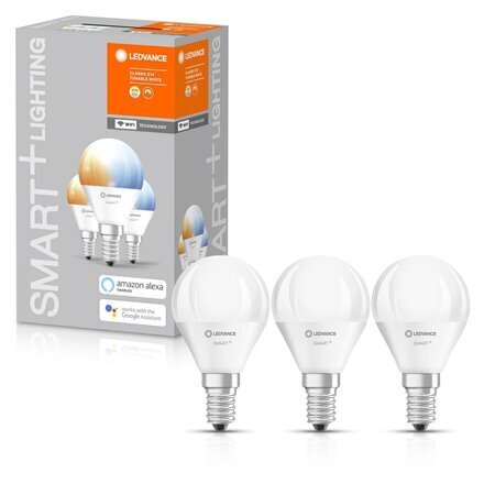 Išmanioji LED lemputė Ledvance Smart Mini bulb E14 5W 470lm, 3 vnt цена и информация | Elektros lemputės | pigu.lt