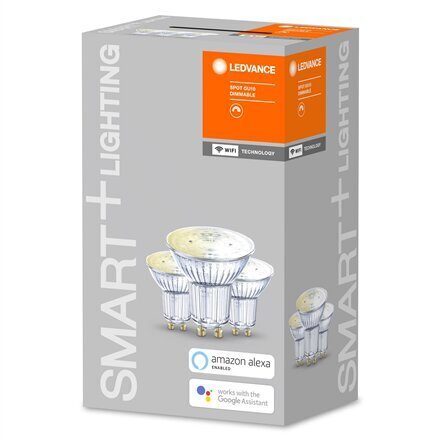 Išmanioji LED lemputė Ledvance Smart Spot GU10 5W 350lm, 3 vnt цена и информация | Elektros lemputės | pigu.lt