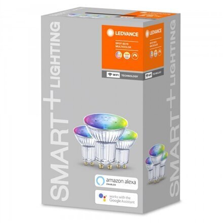 Išmanioji LED lemputė Ledvance Smart Spot GU10 5W 350lm, 3 vnt цена и информация | Elektros lemputės | pigu.lt