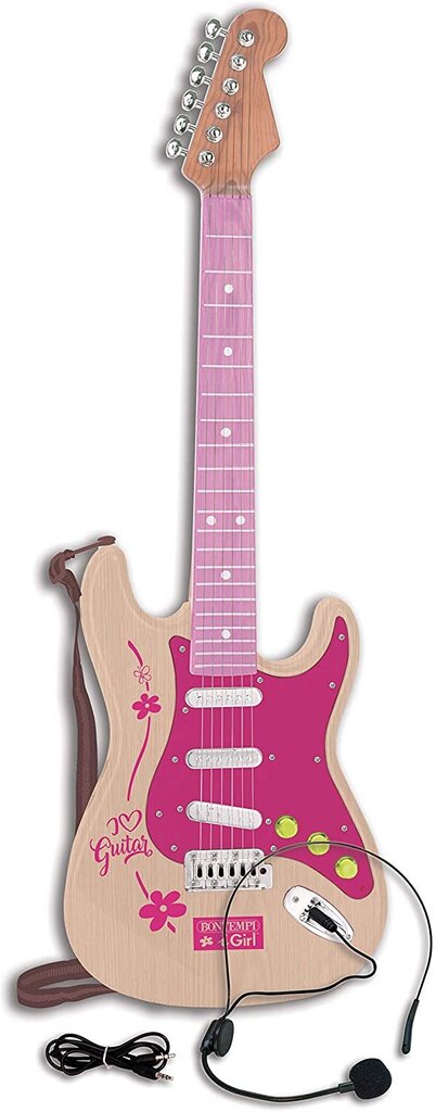 Elektroninė gitara Bontempi iGirl, rožinė kaina ir informacija | Lavinamieji žaislai | pigu.lt