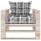 Sodo sofa iš palečių su pagalvėmis, mediena kaina ir informacija | Lauko kėdės, foteliai, pufai | pigu.lt