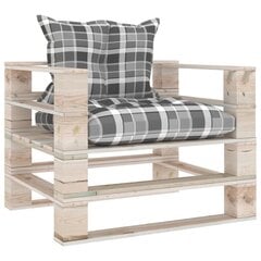 Sodo sofa iš palečių su pagalvėmis, mediena цена и информация | Садовые стулья, кресла, пуфы | pigu.lt