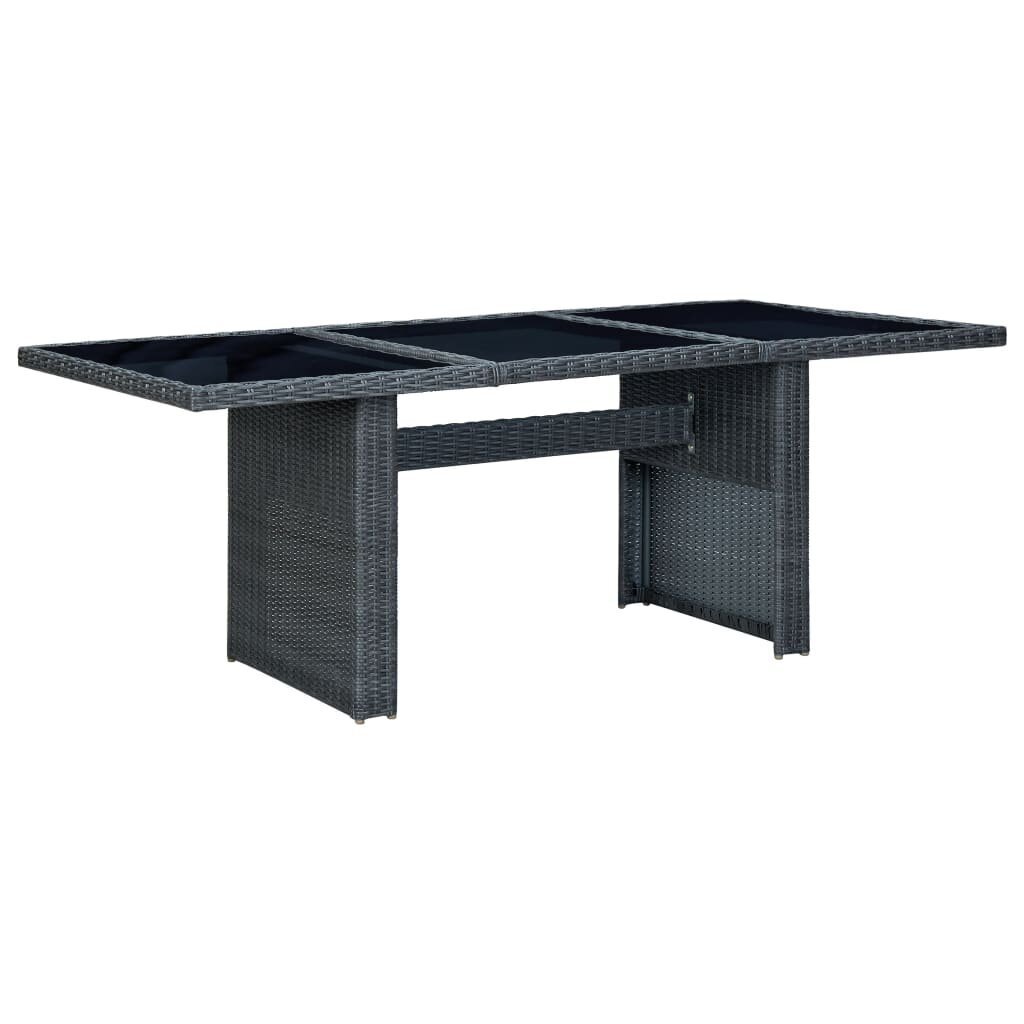 Sodo stalas, tamsiai pilkas kaina ir informacija | Lauko stalai, staliukai | pigu.lt