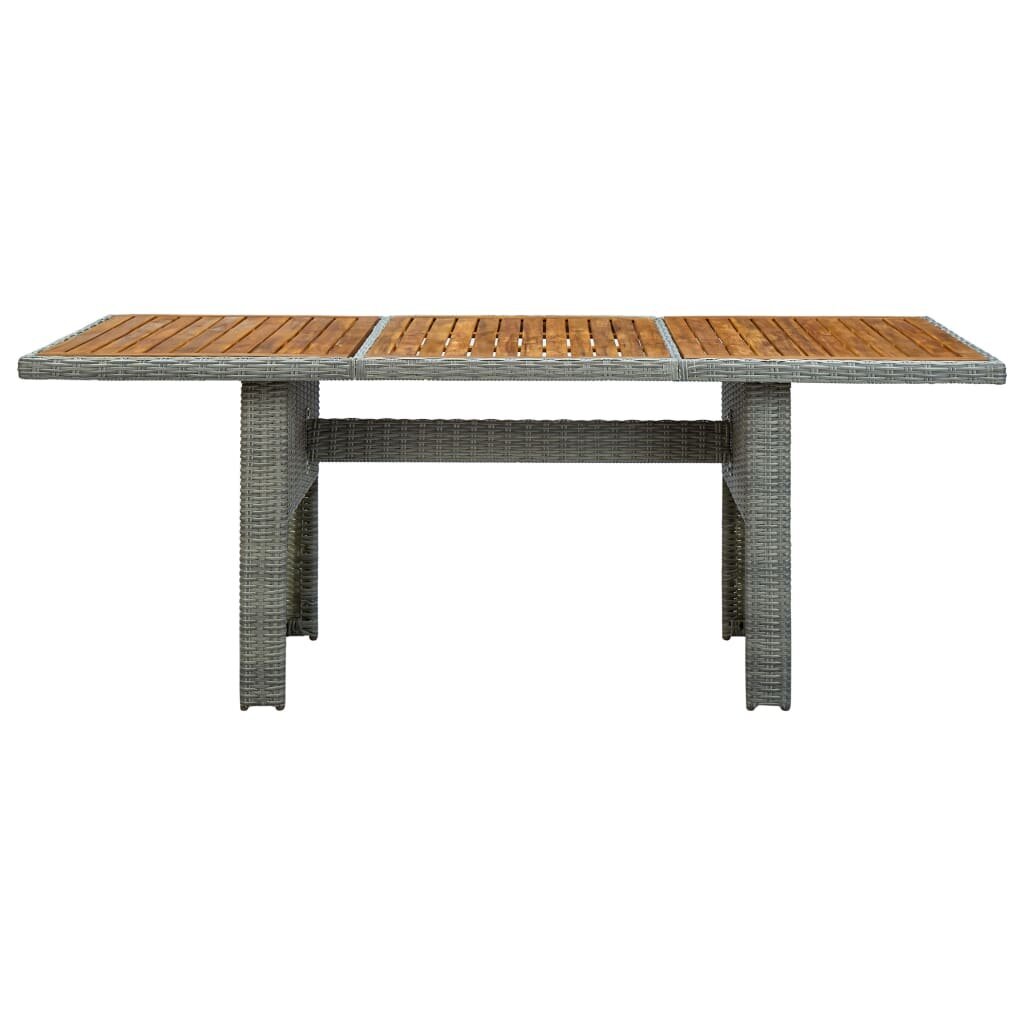 Sodo stalas, šviesiai pilkas kaina ir informacija | Lauko stalai, staliukai | pigu.lt