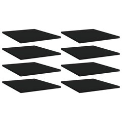 Knygų lentynos plokštės, 8vnt., 40x50x1,5 cm, juodos цена и информация | Полки | pigu.lt