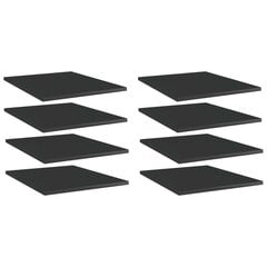 Knygų lentynos plokštės, 8vnt., 40x50x1,5 cm, juodos цена и информация | Полки | pigu.lt