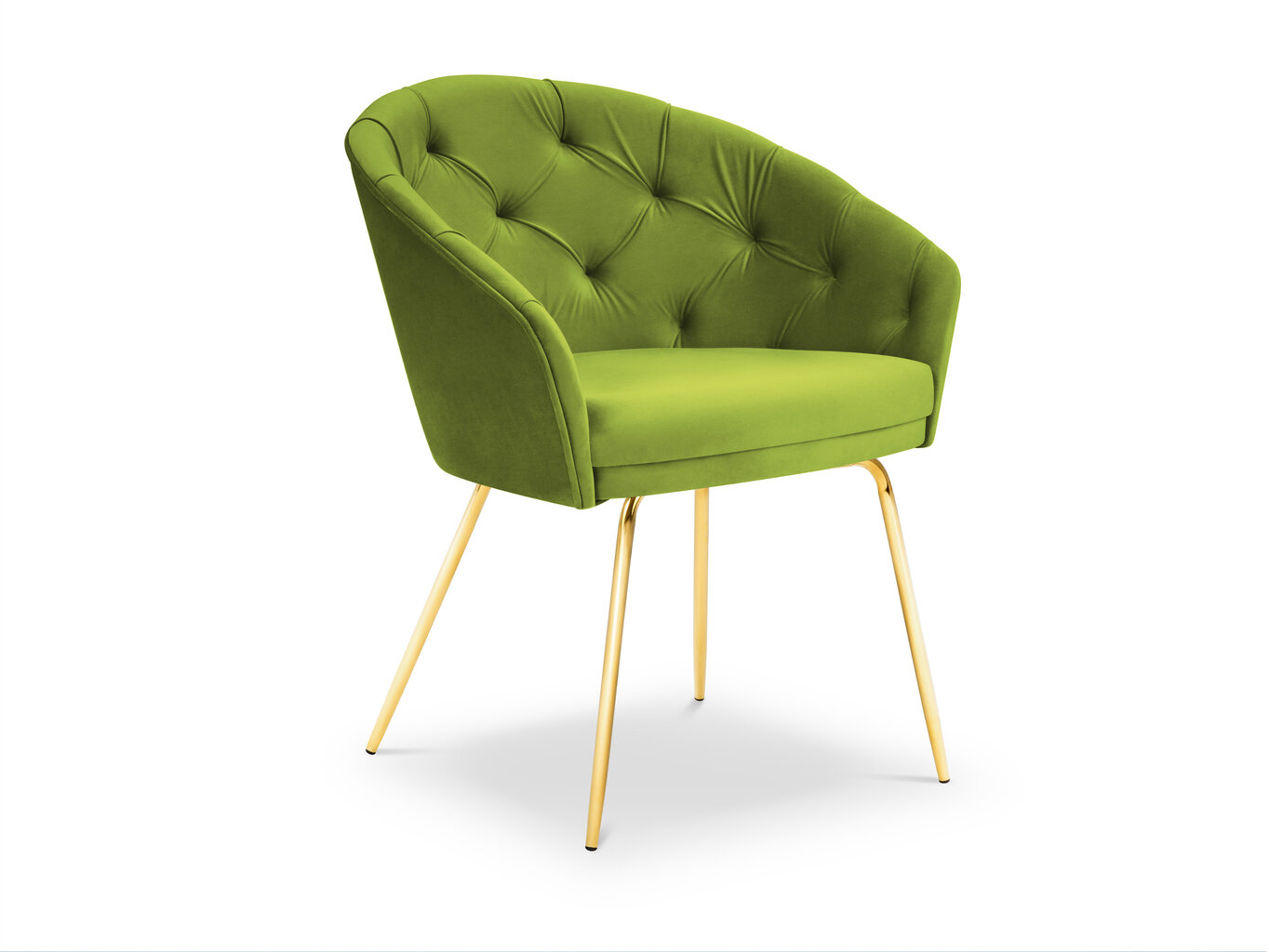 Kėdė Milo Casa Elisa, žalios/auksinės spalvos kaina ir informacija | Virtuvės ir valgomojo kėdės | pigu.lt