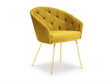 Kėdė Milo Casa Elisa, geltonos/auksinės spalvos kaina ir informacija | Virtuvės ir valgomojo kėdės | pigu.lt