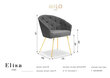 Kėdė Milo Casa Elisa, tamsiai mėlynos/auksinės spalvos kaina ir informacija | Virtuvės ir valgomojo kėdės | pigu.lt