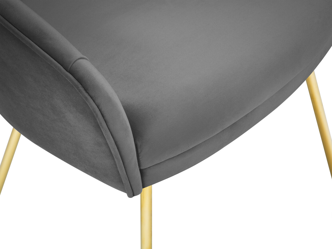 Kėdė Milo Casa Elisa, tamsiai pilkos/auksinės spalvos kaina ir informacija | Virtuvės ir valgomojo kėdės | pigu.lt