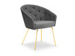 Kėdė Milo Casa Elisa, tamsiai pilkos/auksinės spalvos kaina ir informacija | Virtuvės ir valgomojo kėdės | pigu.lt