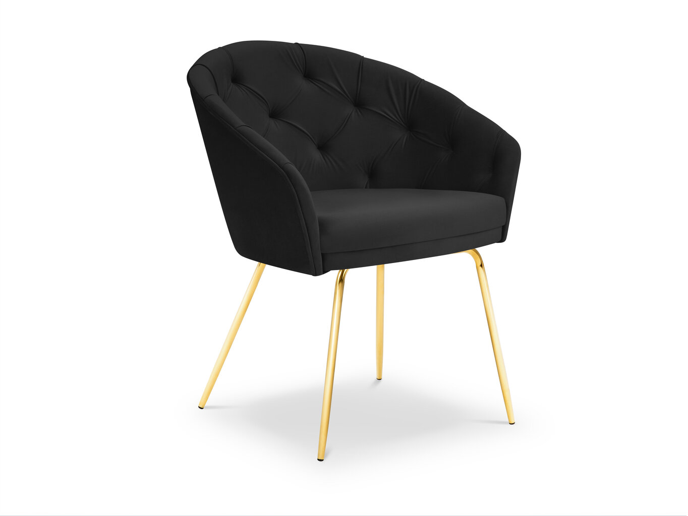 Kėdė Milo Casa Elisa, juodos/auksinės spalvos kaina ir informacija | Virtuvės ir valgomojo kėdės | pigu.lt
