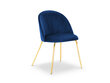 Kėdė Milo Casa Livia, mėlynos/auksinės spalvos kaina ir informacija | Virtuvės ir valgomojo kėdės | pigu.lt