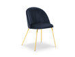 Kėdė Milo Casa Livia, tamsiai mėlynos/auksinės spalvos kaina ir informacija | Virtuvės ir valgomojo kėdės | pigu.lt