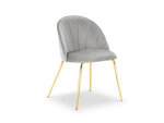 Kėdė Milo Casa Livia, šviesiai pilkos/auksinės spalvos