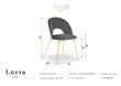 Kėdė Milo Casa Lucia, geltonos/auksinės spalvos kaina ir informacija | Virtuvės ir valgomojo kėdės | pigu.lt