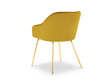 Kėdė Milo Casa Luisa, geltonos/auksinės spalvos kaina ir informacija | Virtuvės ir valgomojo kėdės | pigu.lt