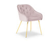Kėdė Milo Casa Luisa, rožinės/auksinės spalvos kaina ir informacija | Virtuvės ir valgomojo kėdės | pigu.lt