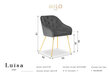 Kėdė Milo Casa Luisa, šviesiai mėlynos/auksinės spalvos kaina ir informacija | Virtuvės ir valgomojo kėdės | pigu.lt