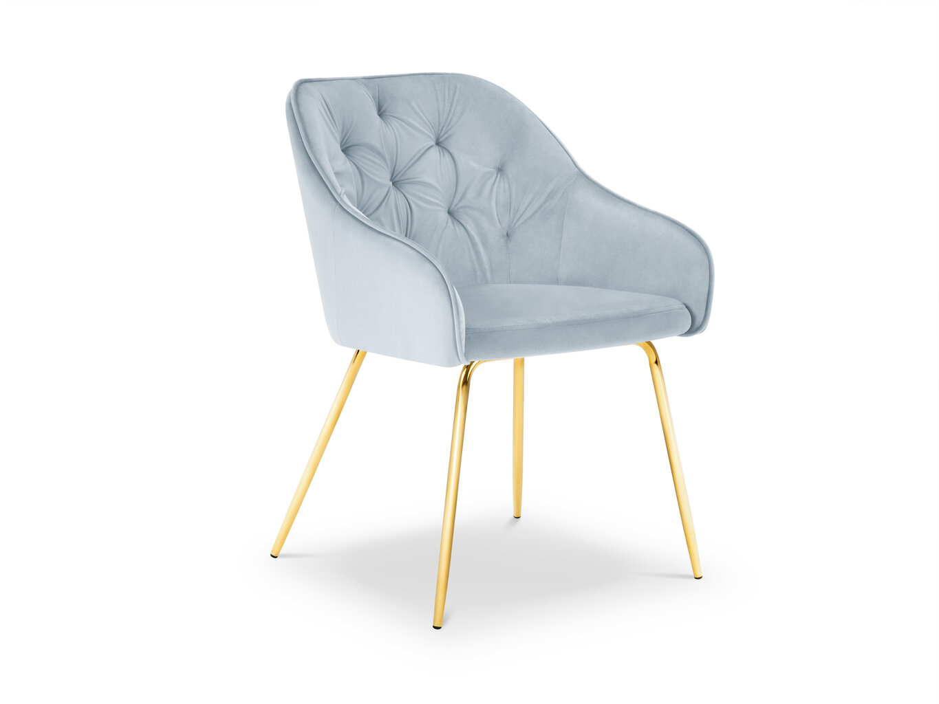 Kėdė Milo Casa Luisa, šviesiai mėlynos/auksinės spalvos kaina ir informacija | Virtuvės ir valgomojo kėdės | pigu.lt