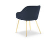 Kėdė Milo Casa Luisa, tamsiai mėlynos/auksinės spalvos цена и информация | Virtuvės ir valgomojo kėdės | pigu.lt
