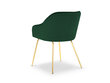 Kėdė Milo Casa Luisa, tamsiai žalios/auksinės spalvos kaina ir informacija | Virtuvės ir valgomojo kėdės | pigu.lt