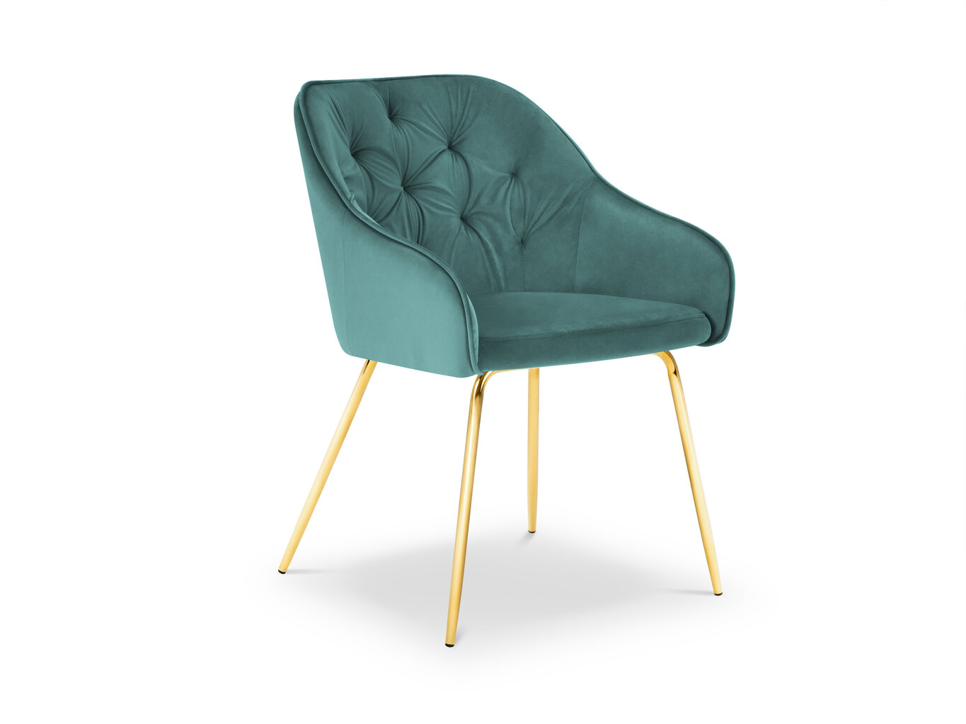 Kėdė Milo Casa Luisa, žalios/auksinės spalvos цена и информация | Virtuvės ir valgomojo kėdės | pigu.lt