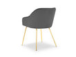 Kėdė Milo Casa Luisa, tamsiai pilkos/auksinės spalvos kaina ir informacija | Virtuvės ir valgomojo kėdės | pigu.lt