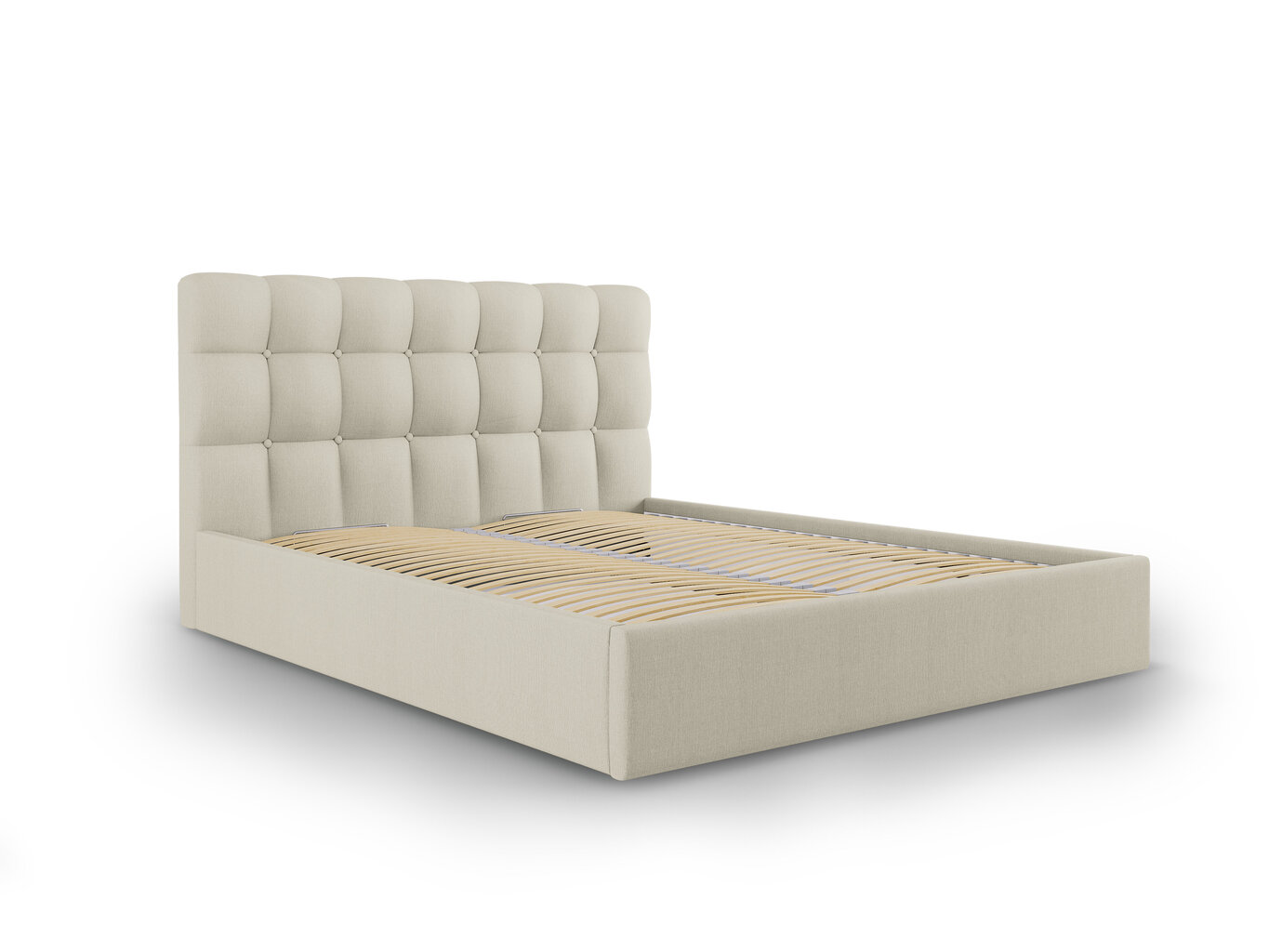 Lova Mazzini Beds Nerin 1, 140x200cm, smėlio spalvos kaina ir informacija | Lovos | pigu.lt